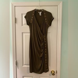 Olive Green Carmen Marc Valvo Dress Size M